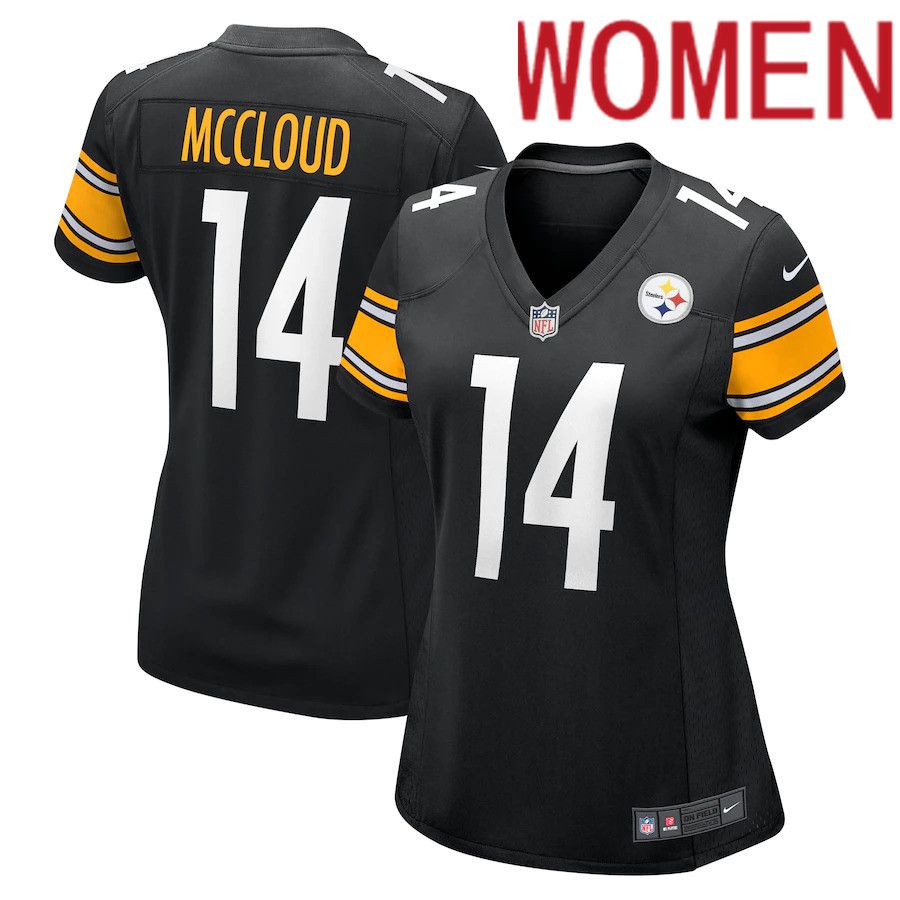 Women Pittsburgh Steelers #14 Ray-Ray McCloud Nike Black Team Game NFL Jersey->women nfl jersey->Women Jersey